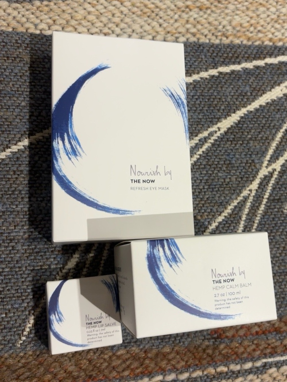 NWT Nourish by The NOW Eye Mask + Hemp Calm Balm + Hemp Lip Salve